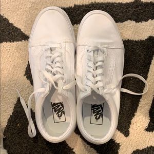 White vans size 9